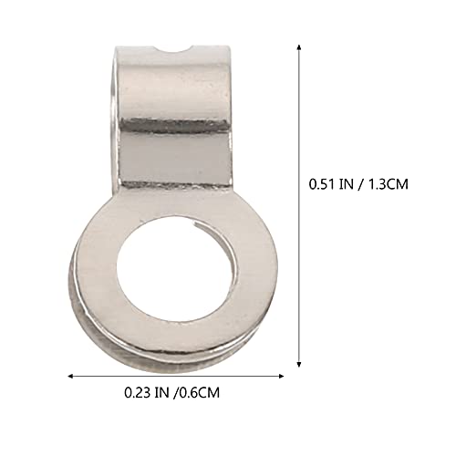 Image of EXCEART 125pcs Ball Chain Pull Connectors Ceiling Fan Lamp Pull Silver Stainless Steel Chain Connectors