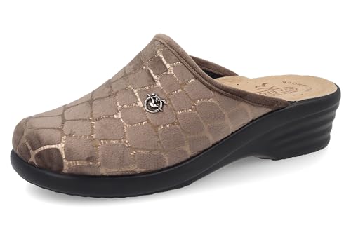 Flyflot 390081, Zuecos Mujer, Marrón, 37