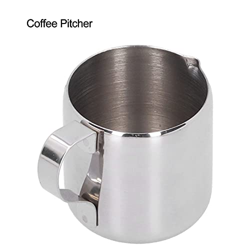 Sxhlseller Jarra de café de 60 ml, Taza de Espuma de Leche de Acero Inoxidable 304, Jarra de Leche, Taza de espumador de… - Imagen 3