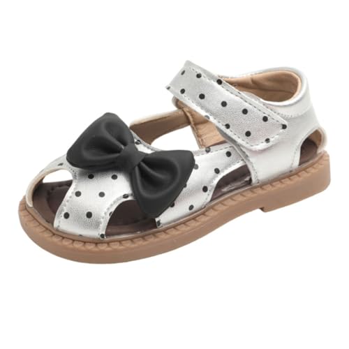 Girls Summer Closed Toe Hollow Princess Sandals Bowknot Beach Shoes