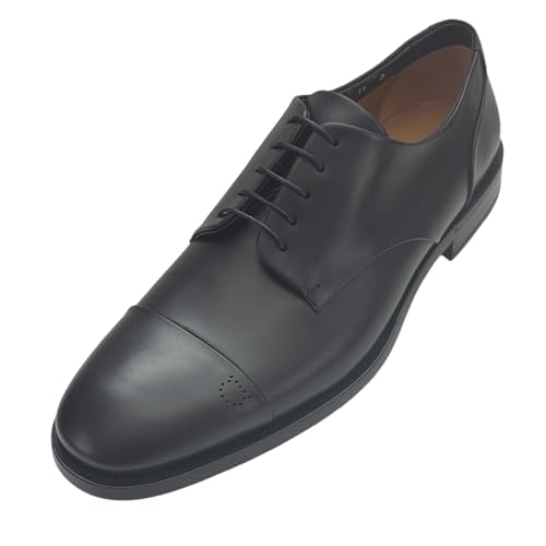 Gavino (D/Medium) Leather Cap Toe Black Derby Oxford Formal Casual Men's Dress Shoes (Salvatore