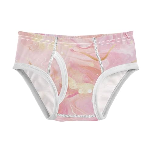 KLL Gold Glitter Pink Marble Boys Toddler Pure Cotton Nighttime Underwear Cute Children Panties