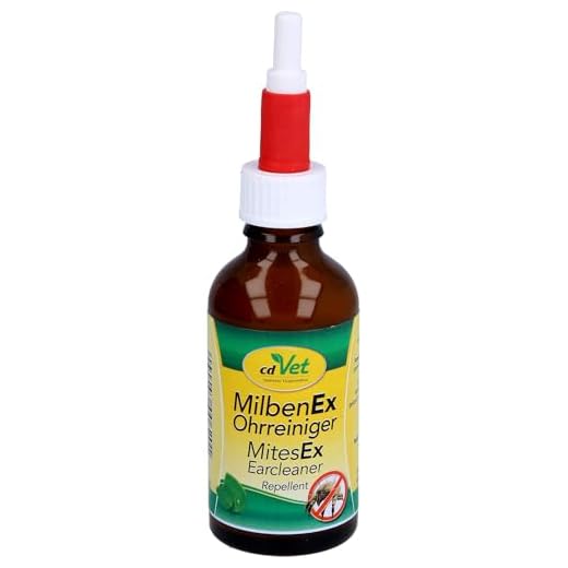 cdVet Naturprodukte MilbenEx Ohrreiniger 50 ml - Hund&Katze - befreit das Ohr von Milben - Abwehr von Ohrmilben und zur Reinigung und Pflege - äußere Gehörgänge - einfache Anwendung -