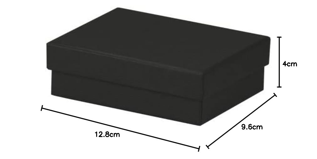 Rössler Papier 13401453707 - Prostokątne pudełko kartonowe Boxline, 96 x 128 x 40 mm, czarne, 1 szt.