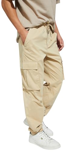 Image of Max Men's Relaxed Fit Low Rise URB N Solid Cargo Joggers