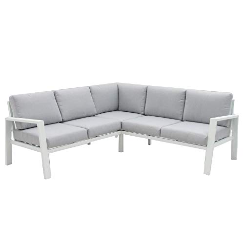 Sofá de jardín y Exterior Blanco de Aluminio para terraza - LOLAhome