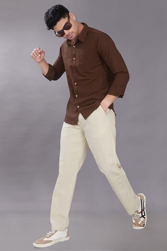 Image of DIVISIVE Men's Relaxed Fit Cotton Linen Blend Trousers