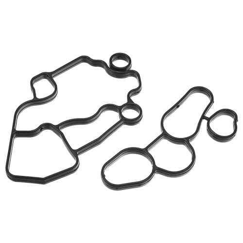 Image of No.06D117070 /06F115441 Oil Cooler Gasket for Audi A3 2.0L 2006-2008 / Inner Engine Oil Filter Adapter Gasket /Durable Rubber / 1Set Black