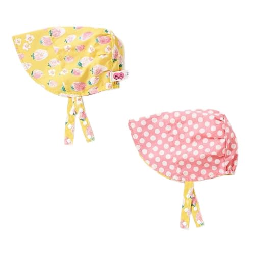Image of Vivobiniya Baby Girl Sun Hats Toddler Sun Bonnets Newbown Hats UPF50+ UV Protection 0-4Y