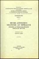 Severi Antiocheni Orationes Ad Nephalium. Eiusdem AC Sergii Grammatici Epistulae Mutuae: (Syr. IV, 7), V. 9042901543 Book Cover