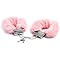 Stainless Steel Pink Fluffy Handcuffs for Ankles and Wrist with Chain Set Fuzzy Sweater Hand Cuff Set for Adults Bedroom Hand Cuffs for Women Couples QS30