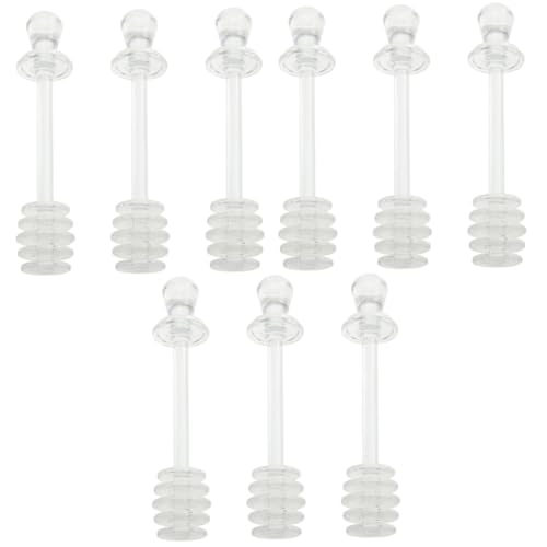 9 Pcs Honey Stick Coffee Jam Stirring Stick Syrup Dispenser Server Acrylic Honey Dipper Acrylic Jam Stir Sticks Acrylic Honey Stirring Stick Honey Applicator Sticks