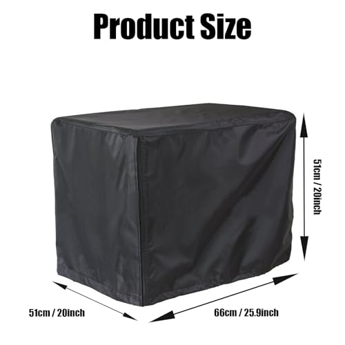 Generator Abdeckung, 66x51x51cm Stromerzeugerabdeckung Wasserdicht Zubehör Lagerung Staubdicht für Outdoor Tragbarer Generator Schwarz