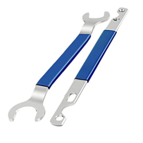 Nuyhadds Juego de llaves de embrague de ventilador, herramienta de embrague de ventilador, 2 llaves de extracción de embrague de acero portátiles, herramienta multifuncional para quitar el soporte del