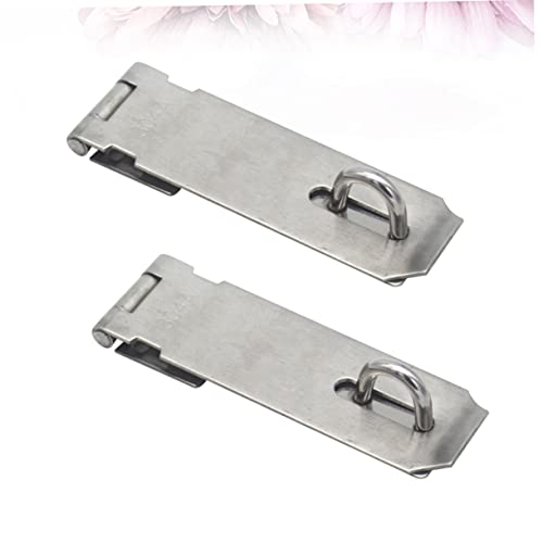 Image of DOITOOL 2pcs Padlock Hasp Door Clasp Latch Lock Stainless Steel Bolt Locks for Cabinet Gate Doors