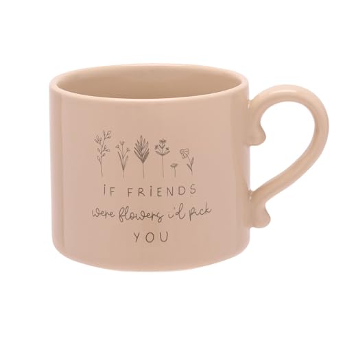 Widdop Moments If Friends were Flowers Id Pick You Mug - Ceramic Stoneware Mug - FAW Colour - Coffee Mug Tea Hot Drinks - Approx 350ml - Gift for Loved One Birthday Present