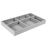 Alasum Vassoio Porta Organizer Salvaspazio Versatile in Lana e Impilabile Grigio per Braccialetti e Anelli per Personale e