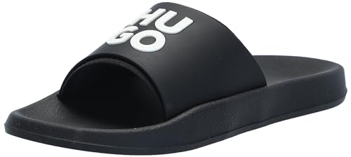 Image of HUGO Men's Stacked Logo Slide Sandal