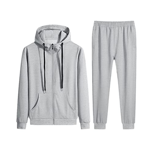 Ensemble sweat à capuche homme en polyester gris coupe-vent XXXXL