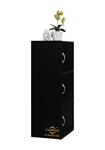Image of CASPIAN Wooden Shoe Rack Cum Cabinet (Coffee Black) | Multipurpose Engineered Wood Storage Organizer | Furniture for Home, Living Room, Kitchen, Indoor & Outdoor Use | Book Shelf with 3 Shelves