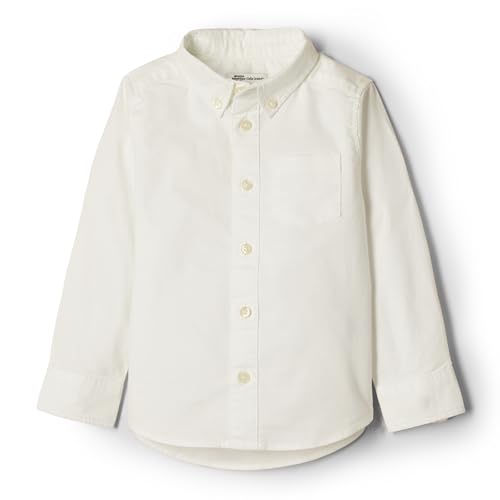 Amazon Essentials x Sofia Grainge Camisa Oxford con Cuello Bebé Niño, Blanco, 24 Meses