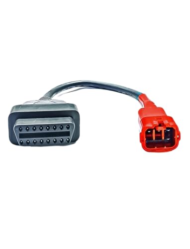 Image of MODAXE Upgrade Your Diagnostics: OBD II BS6 Bike Cable - 16 Pin Male to 6 Pin Female Connector Tailored for Yamaha, Suzuki, and Honda Bikes