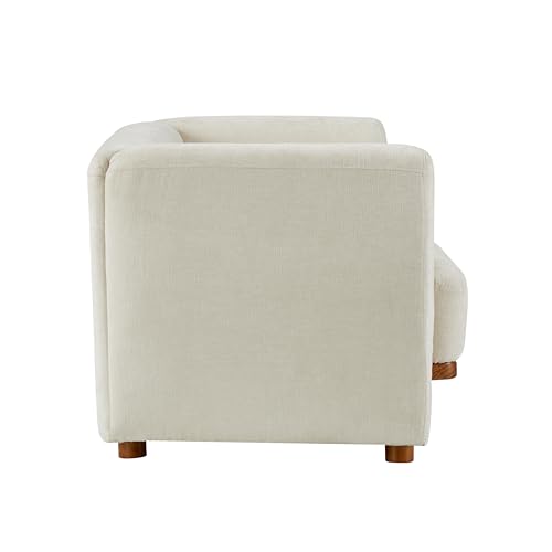 Image of Christopher Knight Home Flowin Chenille Upholstered 3 Seater Sofa Couch, Wooden Home Sofa Living Room, Comfy Cloud Couch for Bedroom, Home Office, Light Beige+Brown