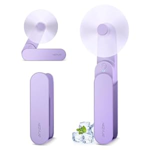 Nezylaf Portable mini handheld Fan, small Rechargeable Personal Fan for 9-15 Hours Runtime, Pocket Design for Travel/Women Essentials/vacation/beach/vacation/airplane/disney