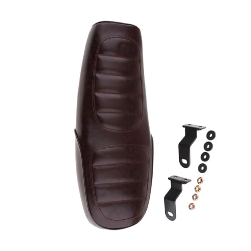 Sillín de moto cómodo con acolchado ergonómico de cuero 5