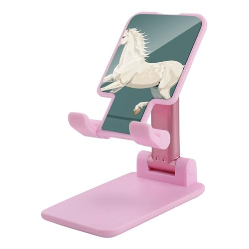 Support de téléphone pliable cheval blanc réglable bureau