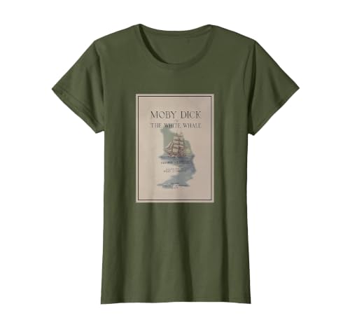 Moby Dick Cover T-Shirt, Women, Olive Green, X-Large