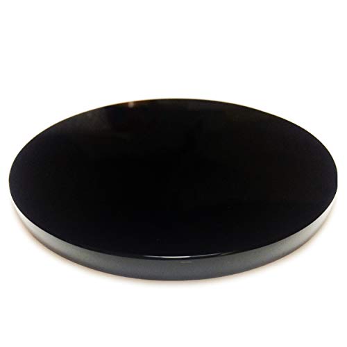 Polar Jade Black Obsidian Scrying Mirror 125 Mm / 5” Diameter #TOP4