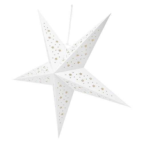 VILLCASE Paralume a Forma Di Stella Paralume Di Natale Stereoscopico Ciondolo Di Carta Lampada a Sospensione Da Soffitto Decorazione Natalizia Per Casa Ufficio e Feste