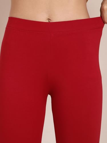 Image of TWIN BIRDS Super Stretchable Cotton Elasthane Fabric Ankle Length Leggings for Women