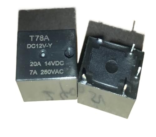 Relé T78A DC12V-Y conmutador T78-1A-12V-20A de 4 pines para circuitos PCB
