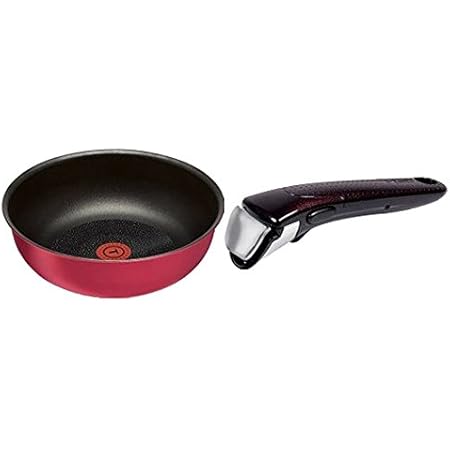 Amazon Co Jp セット買い ティファール 炒め鍋 26cm 深型 フライパン Ih対応 インジニオ ネオ Ihルビー エクセレンス ウォックパン チタン エクセレンス 6層コーティング L フィグ ブラウン 取っ手セット 取っ手の取れる T Fal ホーム キッチン