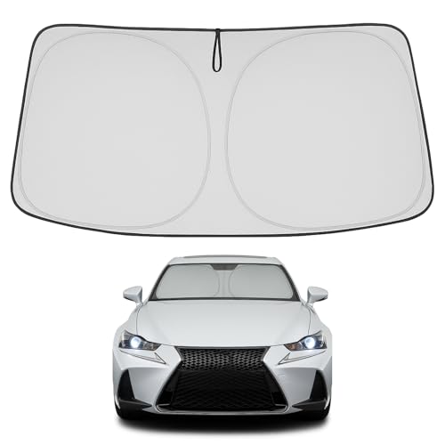 Image of Proadsy 2026 Upgrade Front Windshield Sun Shade Foldable Sunshade Protector Custom Fit 2014-2020 is 200t, 250, 300, 350, F-Sport Lexus Sedan Accessories