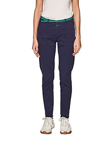 ESPRIT Pantalones de Mujer, 400/azul Marino., 34W / 32L