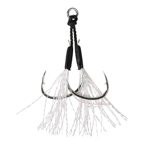 XINYIN Doppel-Angelhilfe Jigginghaken 2 Stück