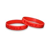 Fundraising For A Cause | Red Silicone Bracelets - Red Ribbon Awareness Silicone Bracelets for...