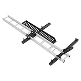 BANEBONE Motorcycle Hitch Carrier for Dirt Bikes, 400 lbs Heavy Duty Aluminum & Steel Trailer Rack with Loading Ramp, Tie-Down Straps & Tire Stop, Fits Class III Hitch, Max 4