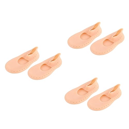 GALPADA 3 Pairs Invisible Short Socks for Women Boat Socks Forefoot Pad Prevent Washable Size s