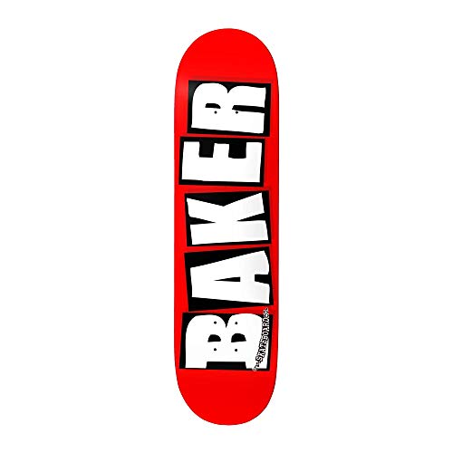 Baker Brand Logo Deck RED/WHT 7.56