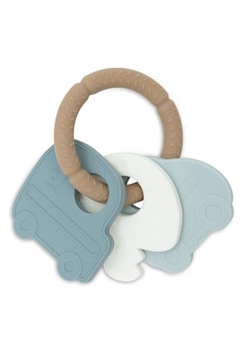 Jollein Mordedor de silicona – On The Go – Baby Greifling – 100% silicona – Ayuda dental – 15 x 11 x 1 cm