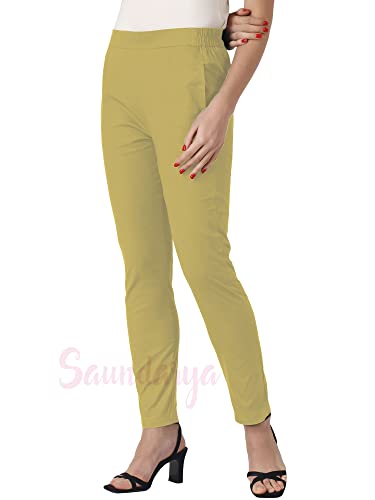 Image of Saundarya Women's Regular Fit Stretchable Cotton Trousers Pants