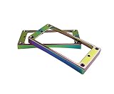 Chameleon Rainbow Metal Humbucker Pickup Mounting Ring Set - 2PCS Curved Bridge and Neck Pickups Cov