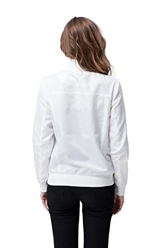 Hujoin Women's Casual Full Zipped Bomber Jacket Classic Lightweight Coats Spring Fall Jackets Outwear #TOP5