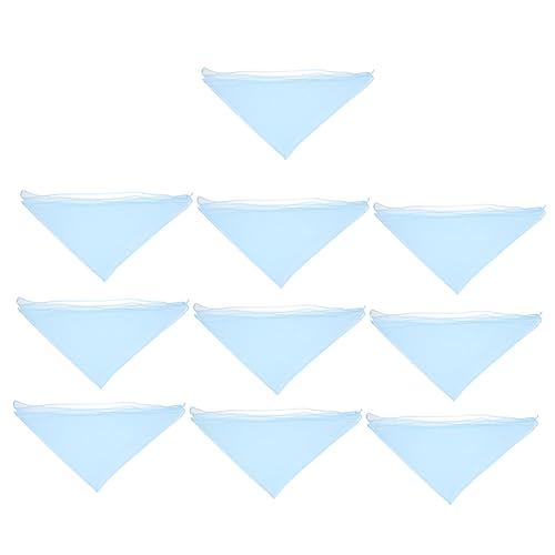 Homoyoyo 10pcs Square Silk Scarves Solid Color Scarves for Dance Silk Dance Veil Horse Riding Walking Traveling