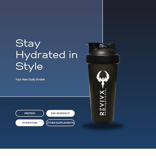Image of Protein Shaker Bottle 700ml BPA-Free Leakproof Gym Shaker for Protein & Pre-Workout (Black)
