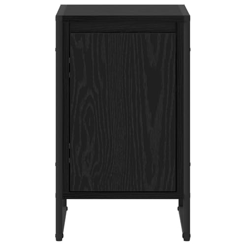 Table de Chevet Style Industriel Chêne Noir pour Petits Espaces, Stable et Compacte - 7